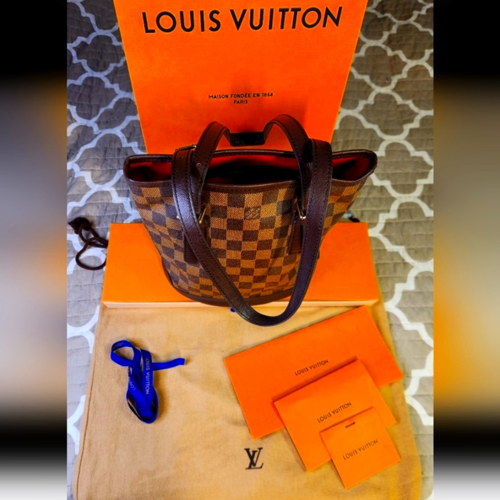 Louis Vuitton Marais Shoulder Bag Damier Ebene Leather DATE STAMPED SD0033